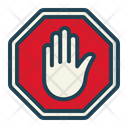 Stop Sign Block Icon