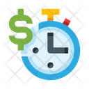 Stopwatch Money Time Icon