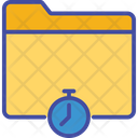 Document Records Stopwatch Icon