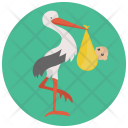 Stork Baby Catch Icon