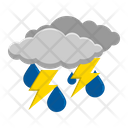 Stormy Cloudy Rain Stormy Cloud Thunder Icon