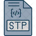 Stp file formats Icon - Download in Colored Outline Style