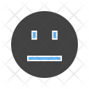 Straight Emoji Face Icon
