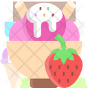 Strawberry Ice Cream Icon