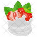 Strawberry Tart Strawberry Whip Whipped Cream Icon