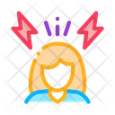 Woman Stress Personconcept Icon