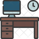 Student Desk Elearning Icon