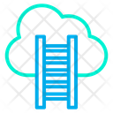 Cloud Stairway Cloud Success Competition Concept Icon