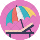 Beach Umbrella Chair Icon