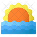 Sunset Sea Evening Icon