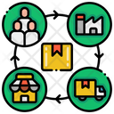Supply Chain Manufacturing Delivery Icon