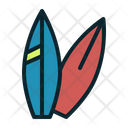 Surfing Vacation Holiday Icon