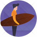 Surfing Surfer Swimming Icon