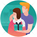 Christmas Gift Surprise Gift Love Couples Icon