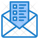 Survey Mail Survey Email Survey Document Icon