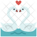 Swan Couple Kiss Icon