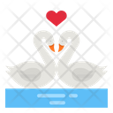 Swans Romantic Bird Icon