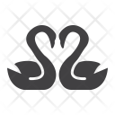 Swans Heart Shape Icon