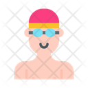 Swimmer Swimming Suit Man Icon