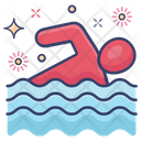 Swimming Bathing Underwater Diving Icon