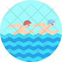 Swimming Marathon Synchronised Icon