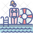 Pool Bikini Vacation Icon