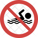 Swimming Not Allowed Icon