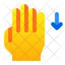 Swipe Down Hand Icon