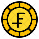 Swiss Franc Coin Currency Icon