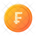 Swiss franc currency Icon
