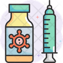 Syringe And Vaccine Bottle Icon