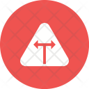 Intersection T Sign Icon