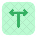 T Junction Arrow Icon