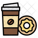 Take Away Dunut Coffee Break Icon