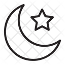 Tar And Crescent Moon  Icon