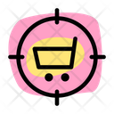 Target Market Shopping Target Shopping Goal Icon