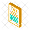 Tax Document Isometric Icon