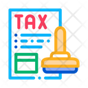 Tax Paper Stamp Icon