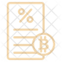 Taxes Cryptocurrency Document Icon