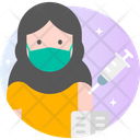 Female Teacher Vaccination Icon