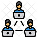 Networking Work From Home Communication Icon
