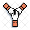 Teamwork Hand Support Icon