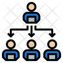 Teamwork Work At Home Office Network Connection Icon