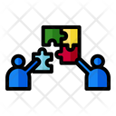 Teamwork Puzzle Problem Solving Icon