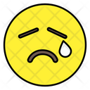 Tearing Emoji Tear Face Emoticon Icon