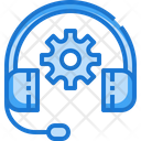 Tech Support Headphone Gear Icon