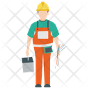 Handyman Electrician Electric Person Icon