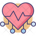 Techno Heart Heart Robot Health Icon