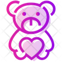 Valentine Day Teddy Bear Heart Icon