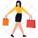 Teenager Shopping Icon